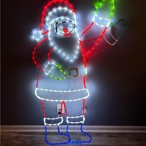 5Ft Festive Santa Light Display